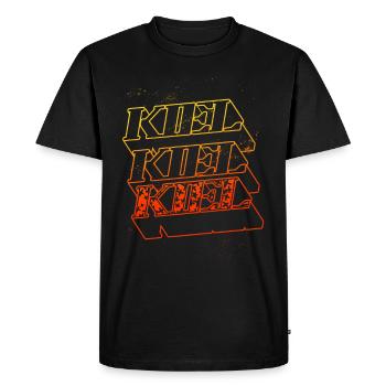 Kiel Allemagne City Skyline Home Font - T-shirt Premium bio Homme - noir - Devant - Nico (187cm)