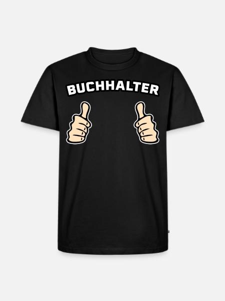Buchhalter Buchhaltung Geschenkidee - Männer Premium Bio T-Shirt - Schwarz