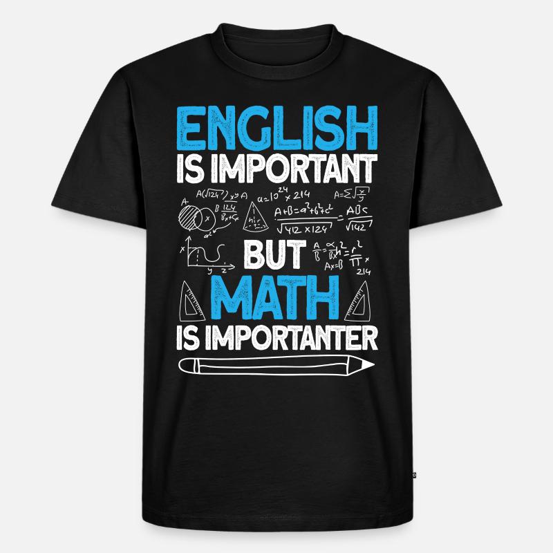 mathe - Männer Premium Bio T-Shirt - Schwarz