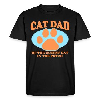 Chat Papa Chats Chat Papa Chat Propriétaire Cadeau - T-shirt Premium bio Homme - noir - Devant - Nico (187cm)