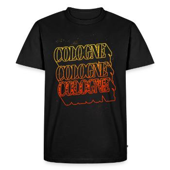 Cologne Cologne Germany City Skyline Font - Men's Premium Organic T-Shirt - black - Front - Nico (187cm)
