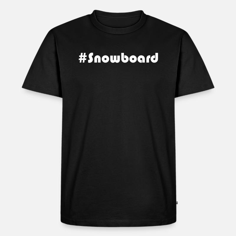 Snowboard - #Snowboard - Männer Premium Bio T-Shirt - Schwarz