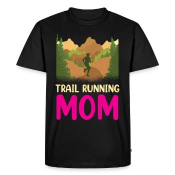 Trail Running Mama Trail Running Course à pied - T-shirt Premium bio Homme - noir - Devant - Nico (187cm)