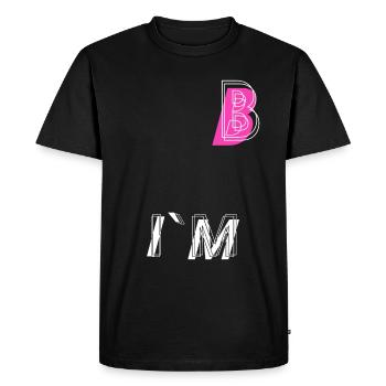 Je suis Bisexuel - Je suis B LGBT Tolérance Liberté - T-shirt Premium bio Homme - noir - Devant - Nico (187cm)