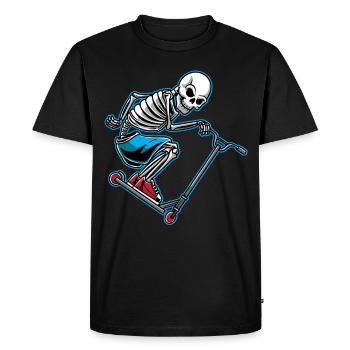 Skeleton Scooter Scooter Halloween Kick Scooter - Men's Premium Organic T-Shirt - black - Front - Nico (187cm)