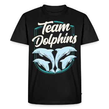 Équipe Dolphin Dolphins Dolphin Lover Dolphin - T-shirt Premium bio Homme - noir - Devant - Nico (187cm)