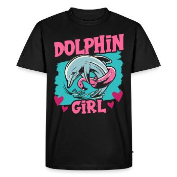 Dolphin Girls Dolphin Dolphins Dolphin Lovers - T-shirt Premium bio Homme - noir - Devant - Nico (187cm)