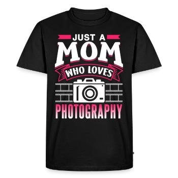 Only one mother Loves photography Mom's camera - Men's Premium Organic T-Shirt - black - Front - Nico (187cm)