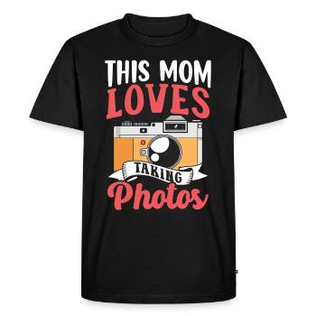 This mother loves to take photos photography - Men's Premium Organic T-Shirt - black - Front - Nico (187cm)