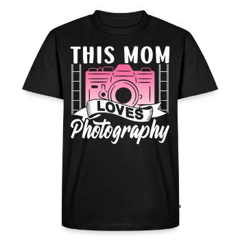This Mom Loves Photography Mom Photographer - Men's Premium Organic T-Shirt - black - Front - Nico (187cm)