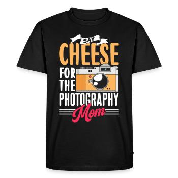 Sag Cheese For Photography Mom Photographer - Men's Premium Organic T-Shirt - black - Front - Nico (187cm)