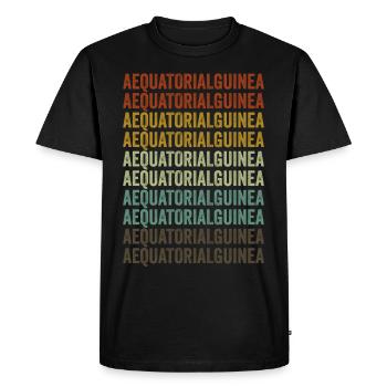 Guinée Équatoriale Rétro Vintage - T-shirt Premium bio Homme - noir - Devant - Nico (187cm)