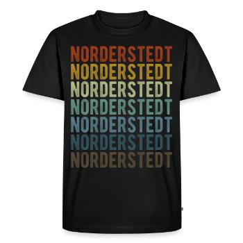Norderstedt City Retro Vintage - T-shirt Premium bio Homme - noir - Devant - Nico (187cm)