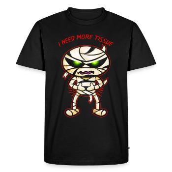 J’ai besoin de plus de tissu mignon Kawaii Chibi momie - T-shirt Premium bio Homme - noir - Devant - Nico (187cm)