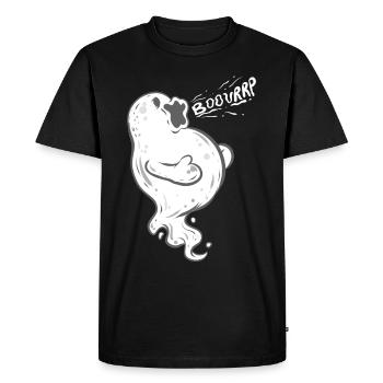 Burp Burping Ghost Boourrp Halloween - T-shirt Premium bio Homme - noir - Devant - Nico (187cm)