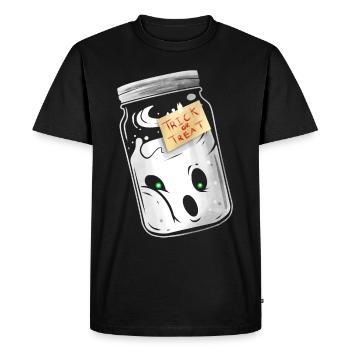 Truc ou traiter Spirit Ghost in Jar Halloween - T-shirt Premium bio Homme - noir - Devant - Nico (187cm)