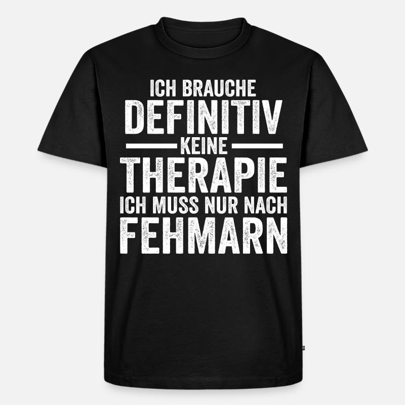 Ostsee Fehmarn - Männer Premium Bio T-Shirt - Schwarz