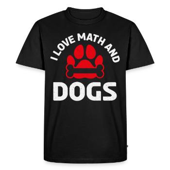 J’adore les maths et la chemise de chien - T-shirt Premium bio Homme - noir - Devant - Nico (187cm)