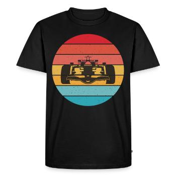 Colorful Elephant Art In Retro Pastel Colors For - Men's Premium Organic T-Shirt - black - Front - Nico (187cm)