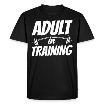 Adult In Education Adult Birthday - Men's Premium Organic T-Shirt - black - Front - Nico (187cm)