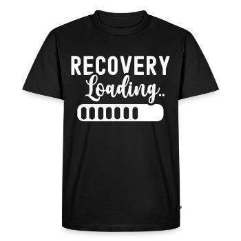 Recovery Load Recover Survivors Recovery - Men's Premium Organic T-Shirt - black - Front - Nico (187cm)