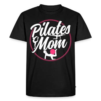 Pilates Mama Mami Mère Amante - T-shirt Premium bio Homme - noir - Devant - Nico (187cm)