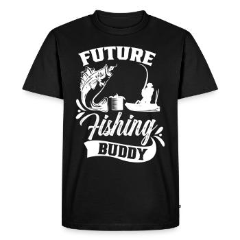 Future Fishing Buddy Fishing Friend Angler Fishing - Men's Premium Organic T-Shirt - black - Front - Nico (187cm)