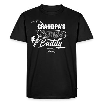 Copain de pêche du grand-père Pêche Passionnée de pêche Pêche - T-shirt Premium bio Homme - noir - Devant - Nico (187cm)