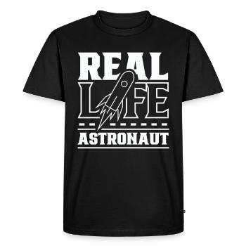 Fusée spatiale d’astronomie d’astronaute de la vie réelle - T-shirt Premium bio Homme - noir - Devant - Nico (187cm)