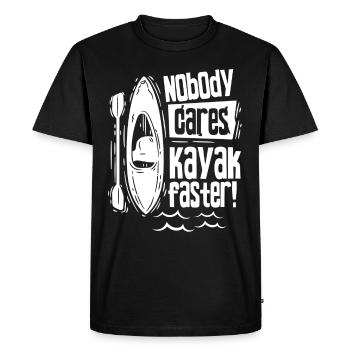 Nobody Cares It Kayak Faster Nobody Cares - Men's Premium Organic T-Shirt - black - Front - Nico (187cm)