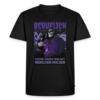 Saying - Professionally, I always wanted something with - Men's Premium Organic T-Shirt - black - Front - Nico (187cm)