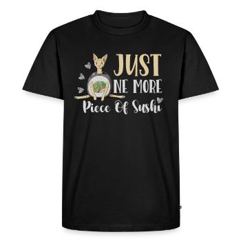 Seulement un morceau de rouleaux de sushi de japonais - T-shirt Premium bio Homme - noir - Devant - Nico (187cm)