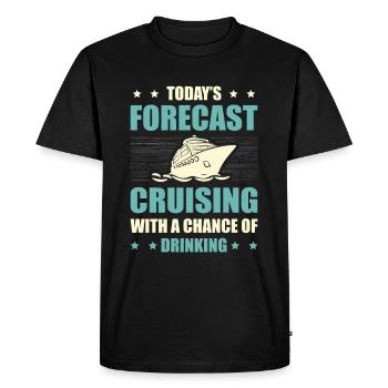 Croisière avec la chance de passer des vacances en boisson - T-shirt Premium bio Homme - noir - Devant - Nico (187cm)