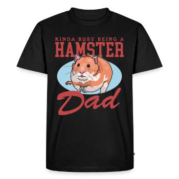 Hamster Dad | Dwarf Hamster Golden Hamster Gift - Men's Premium Organic T-Shirt - black - Front - Nico (187cm)