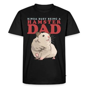 Hamster Dad Dwarf Hamster Golden Hamster Gift - Men's Premium Organic T-Shirt - black - Front - Nico (187cm)