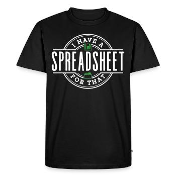 J’ai une feuille de calcul pour ce comptable de table - T-shirt Premium bio Homme - noir - Devant - Nico (187cm)