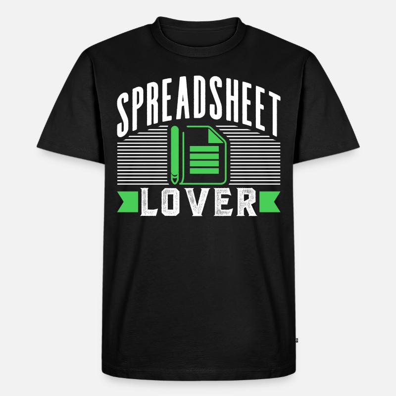 Tableur Lovers Table Tableur - T-shirt Premium bio Homme - noir