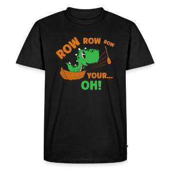 Drôle de dinosaure Paléontologie Tyrannosaurus - T-shirt Premium bio Homme - noir - Devant - Nico (187cm)