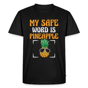 Mon mot sûr est - T-shirt Premium bio Homme - noir - Devant - Nico (187cm)