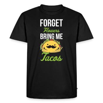 Taco Mexican Food Mexique Tortilla Burrito - T-shirt Premium bio Homme - noir - Devant - Nico (187cm)
