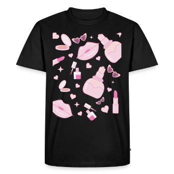 Coquette Esthétique Rose Motif Centre-ville Esthétique - T-shirt Premium bio Homme - noir - Devant - Nico (187cm)