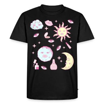 Coquette Esthétique Rose Centre-ville Esthétique - T-shirt Premium bio Homme - noir - Devant - Nico (187cm)