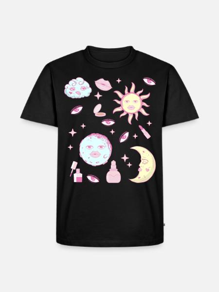 Coquette Aesthetic Roze Downtown Aesthetic - Mannen Premium Bio T-shirt - zwart