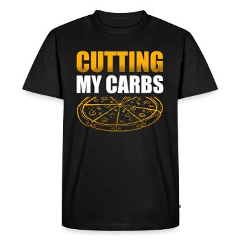 Cut My Carbs Italian Food - Men's Premium Organic T-Shirt - black - Front - Nico (187cm)