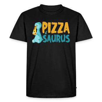 Pizzasaurus Dinosaur Pizza Gâteau italien - T-shirt Premium bio Homme - noir - Devant - Nico (187cm)