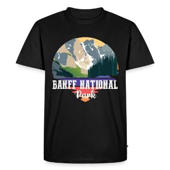Banff Alberta Canada Terrain de camping Lake Louise Nati - T-shirt Premium bio Homme - noir - Devant - Nico (187cm)