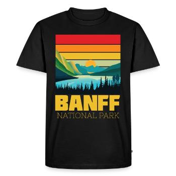 Parc national Banff-Alberta-Canada-Lake Louise - T-shirt Premium bio Homme - noir - Devant - Nico (187cm)