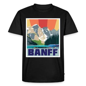 Parc national Banff Lake Louise Canada Camping Albe - T-shirt Premium bio Homme - noir - Devant - Nico (187cm)