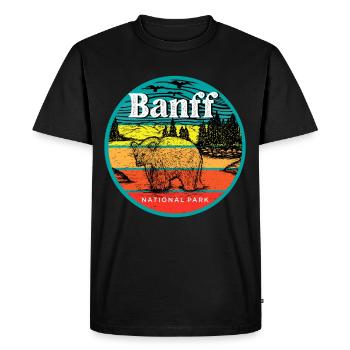 Banff Grizzly Bear National Park Alberta Camping Moun - Men's Premium Organic T-Shirt - black - Front - Nico (187cm)