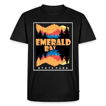 Emerald Bay Camping Nevada California State Park - Men's Premium Organic T-Shirt - black - Front - Nico (187cm)